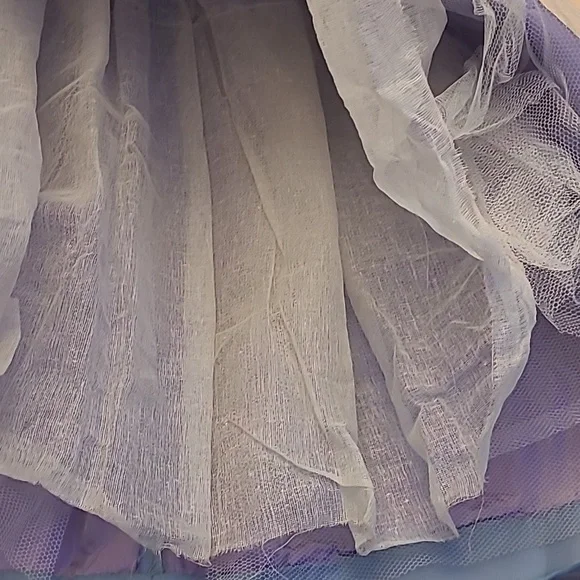 VTG 1950s Handmade Fit n' Flare Layered Blue Short Sleeved Cocktail Dress - Picture 10 of 17